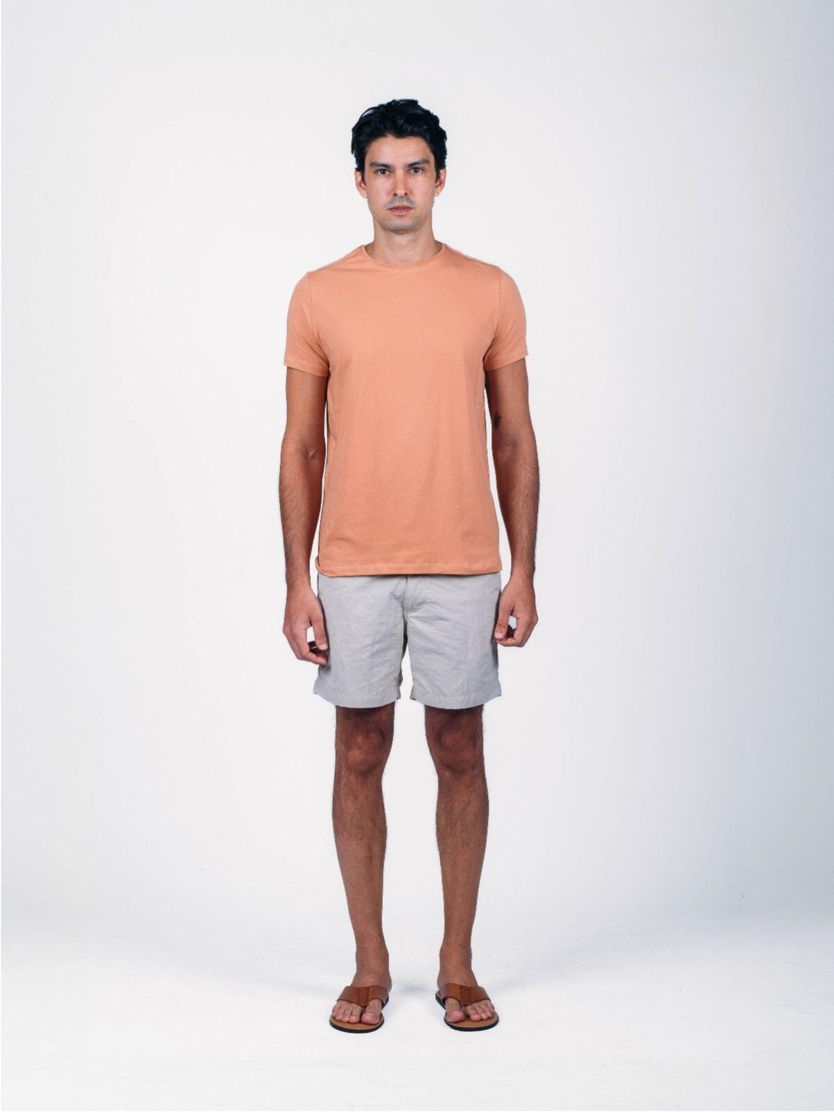Camiseta Egípcio Gola Redonda Amendoa