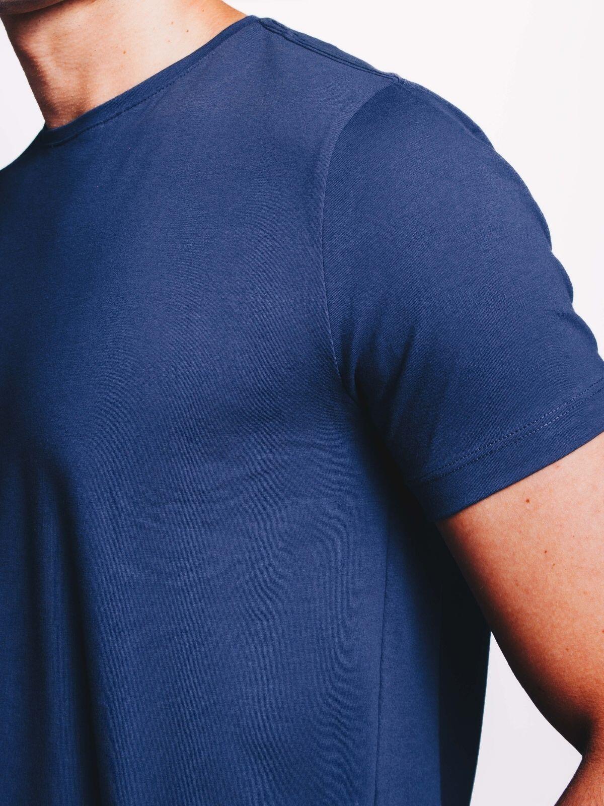 Camiseta Egípcio Gola Redonda Azul Navy