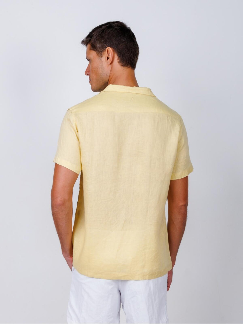Camisa de Botão MC Cubana Puro Linho Gold