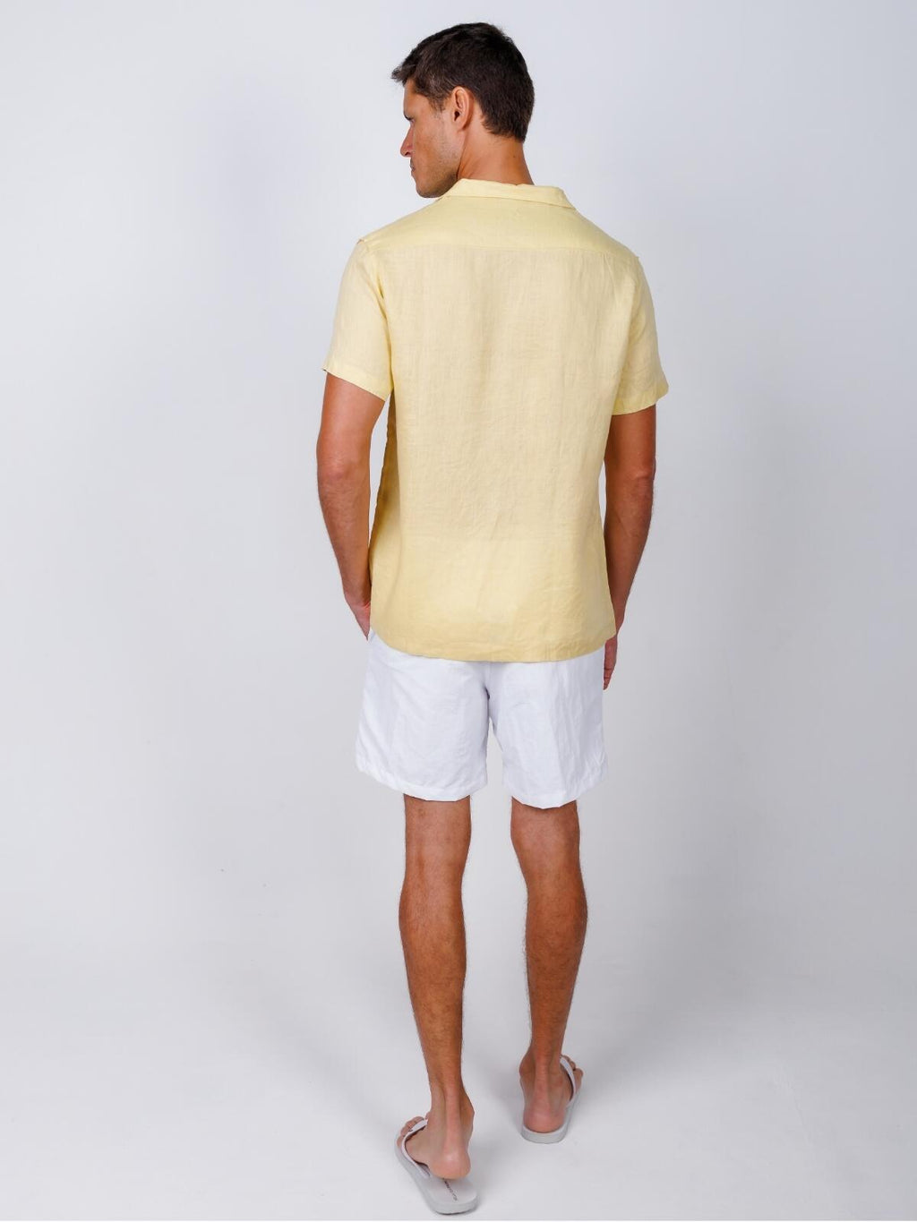 Camisa de Botão MC Cubana Puro Linho Gold