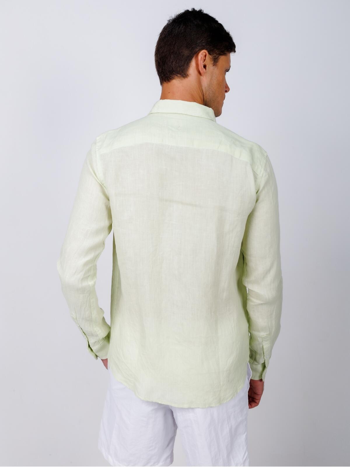 Camisa de Botão ML Puro Linho Acqua