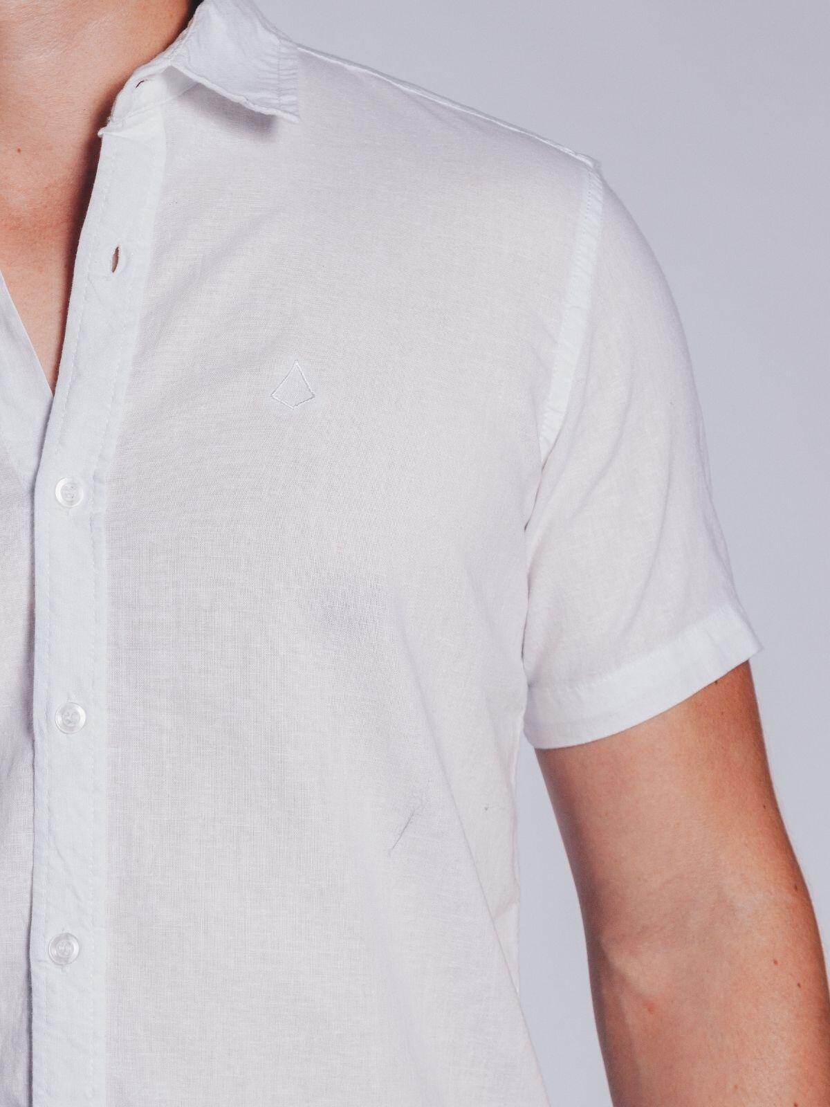 Camisa de Botão MC Linho Cambraia White