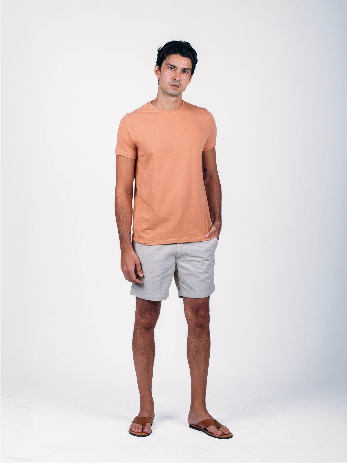 Camiseta Egípcio Gola Redonda Amendoa