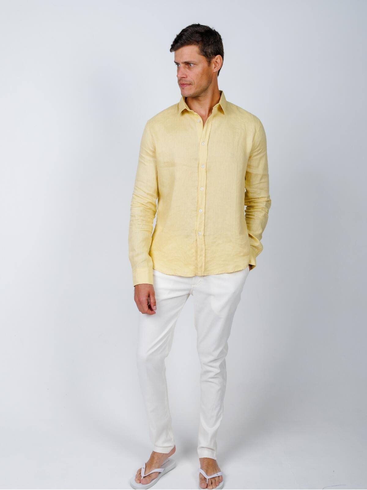 Camisa de Botão ML Puro Linho Gold