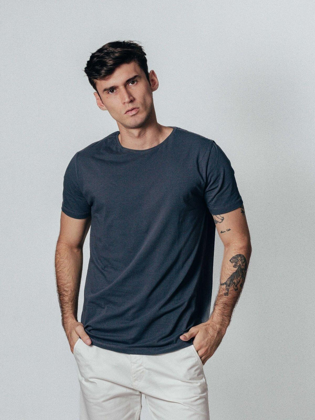 Camiseta Egípcio Gola Redonda Steel