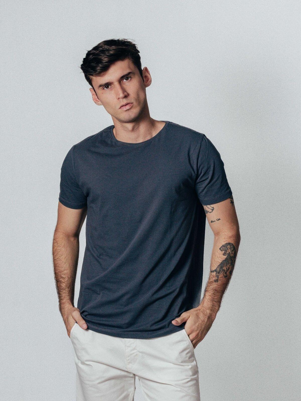 Camiseta Egípcio Gola Redonda Steel