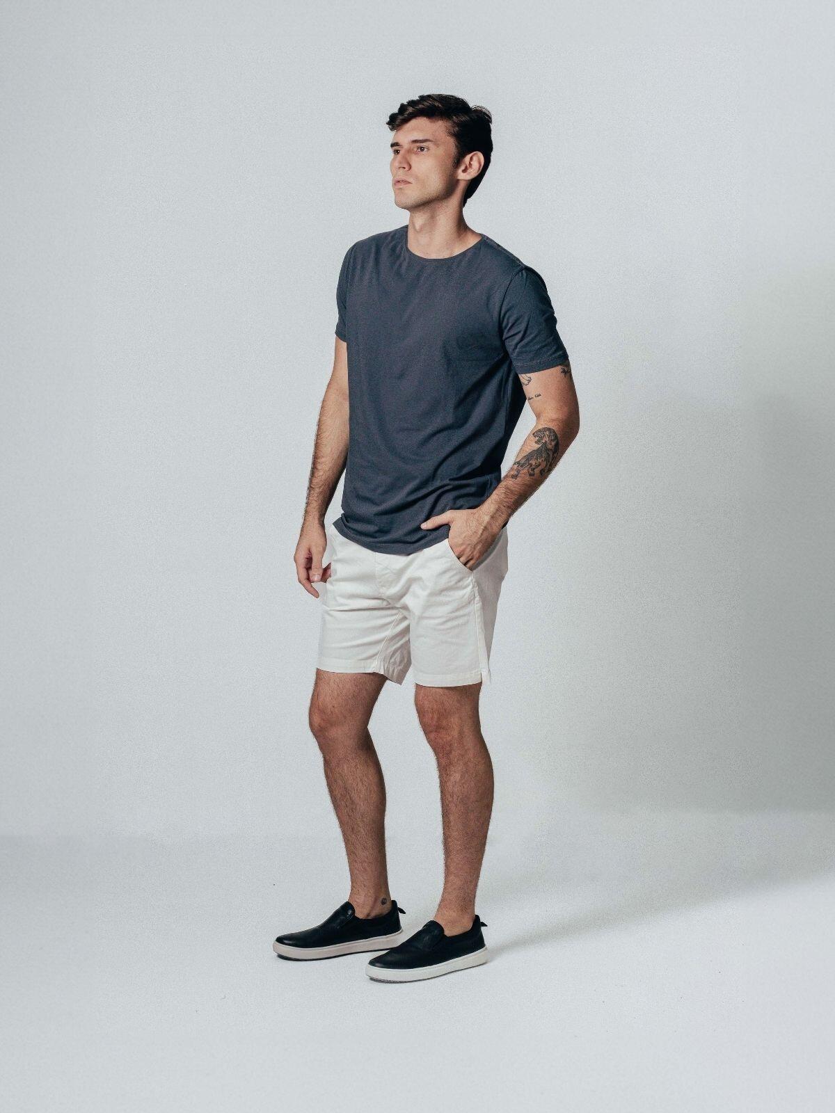 Camiseta Egípcio Gola Redonda Steel