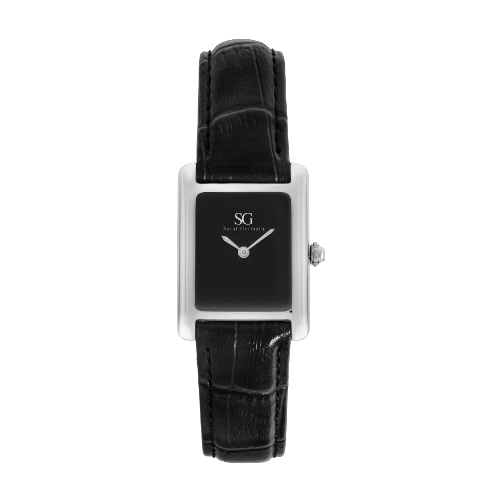 Relógio Casual Quadrado Square Croco Murray Black Hill