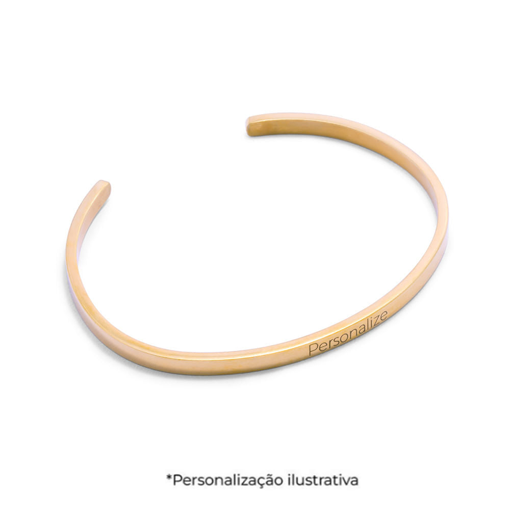 Bracelete Cuff Slim de Prata 925