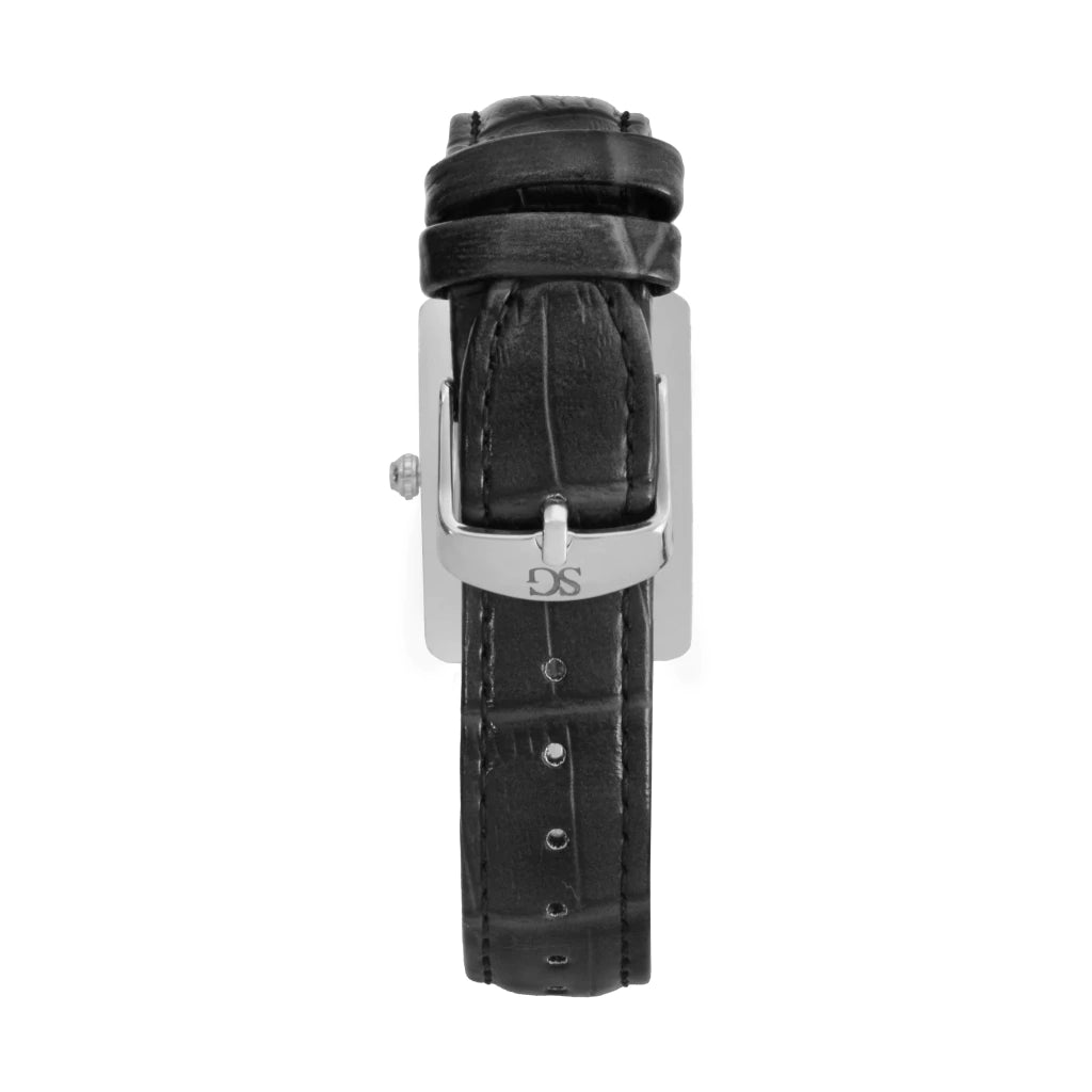 Relógio Casual Quadrado Square Croco Murray Black Hill