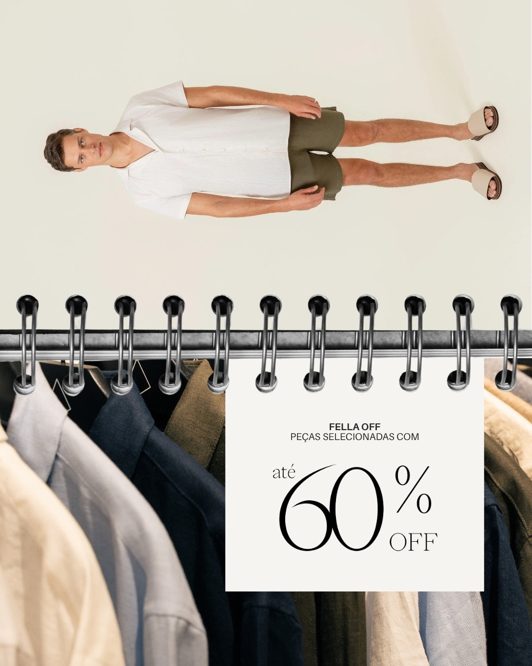 Fella OFF — peças selecionadas com até 60% OFF