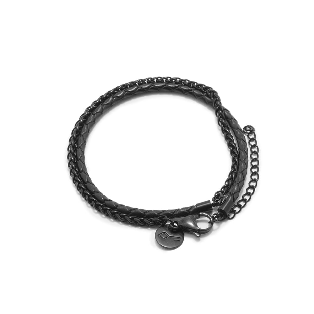 Pulseira Aço Lemmy Preto Ajustável