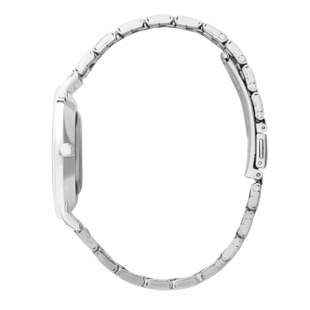 Relógio Masculino Pulseira Prata Belmont Black Silver 40mm