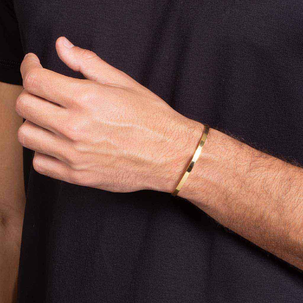 Bracelete Cuff Slim de Prata 925