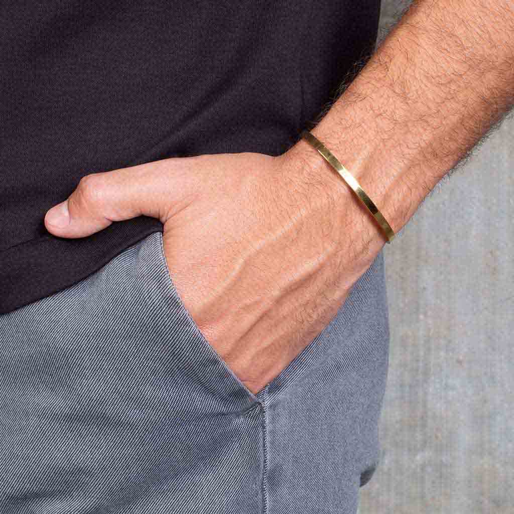 Bracelete Cuff Slim de Prata 925