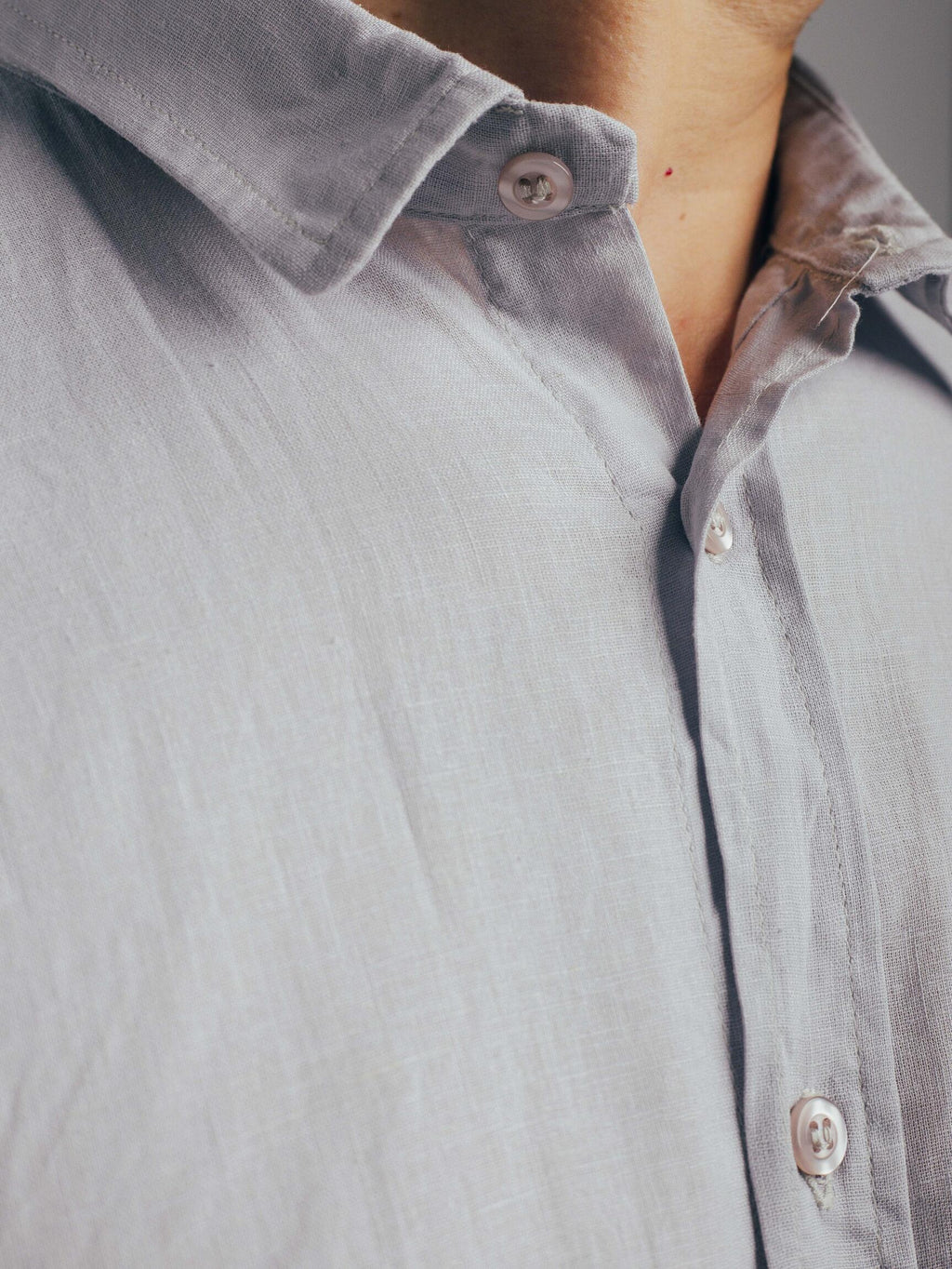 Camisa de Botão MC Linho Cambraia Gray