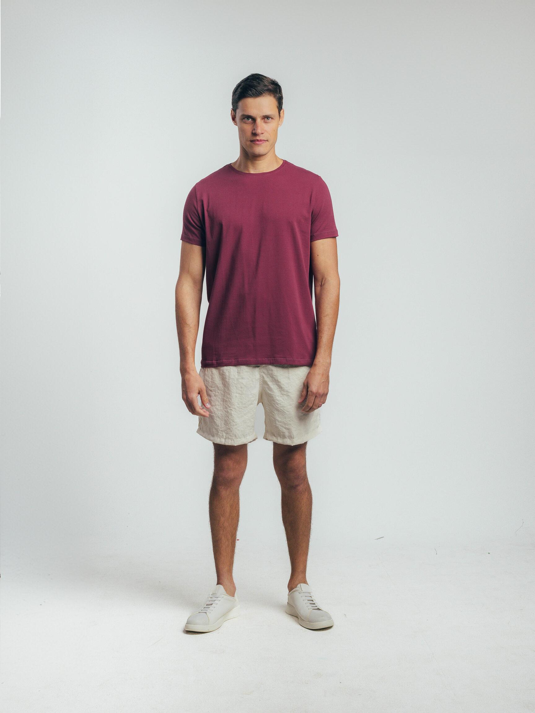 Camiseta Egípcio Gola Redonda Cabernet