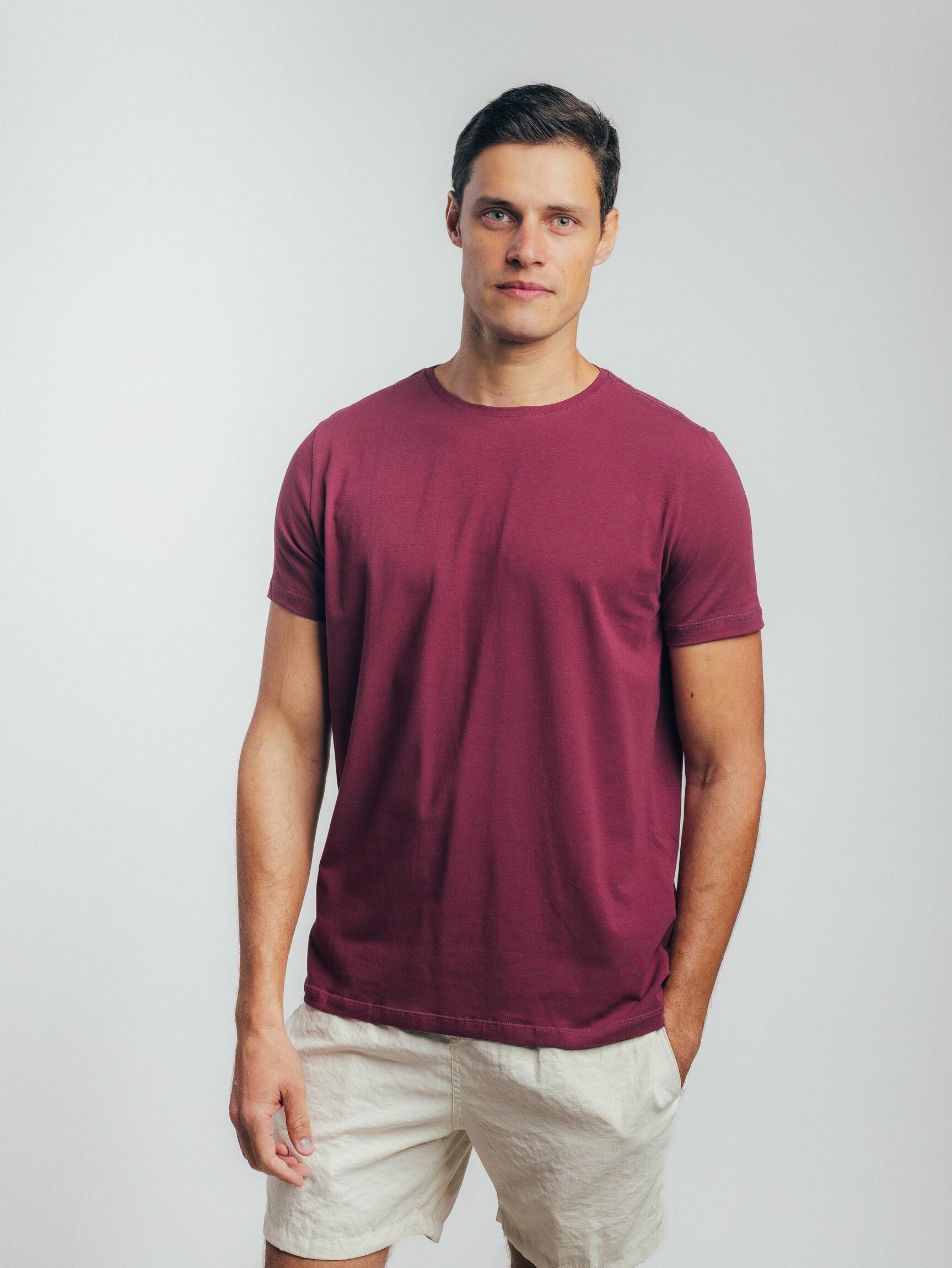 Camiseta Egípcio Gola Redonda Cabernet