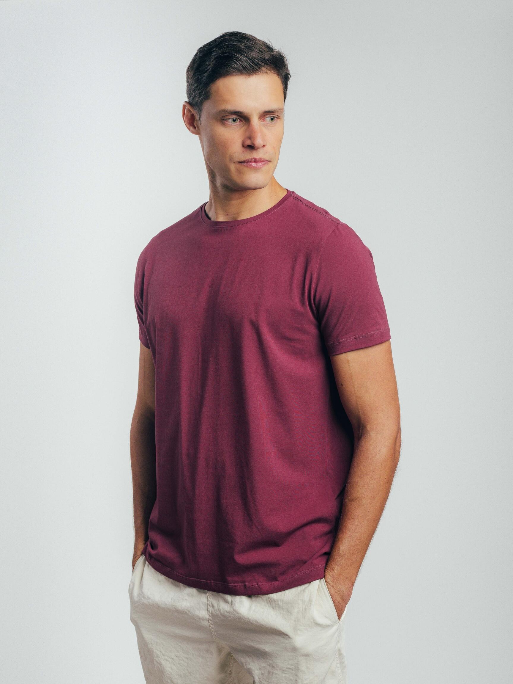 Camiseta Egípcio Gola Redonda Cabernet