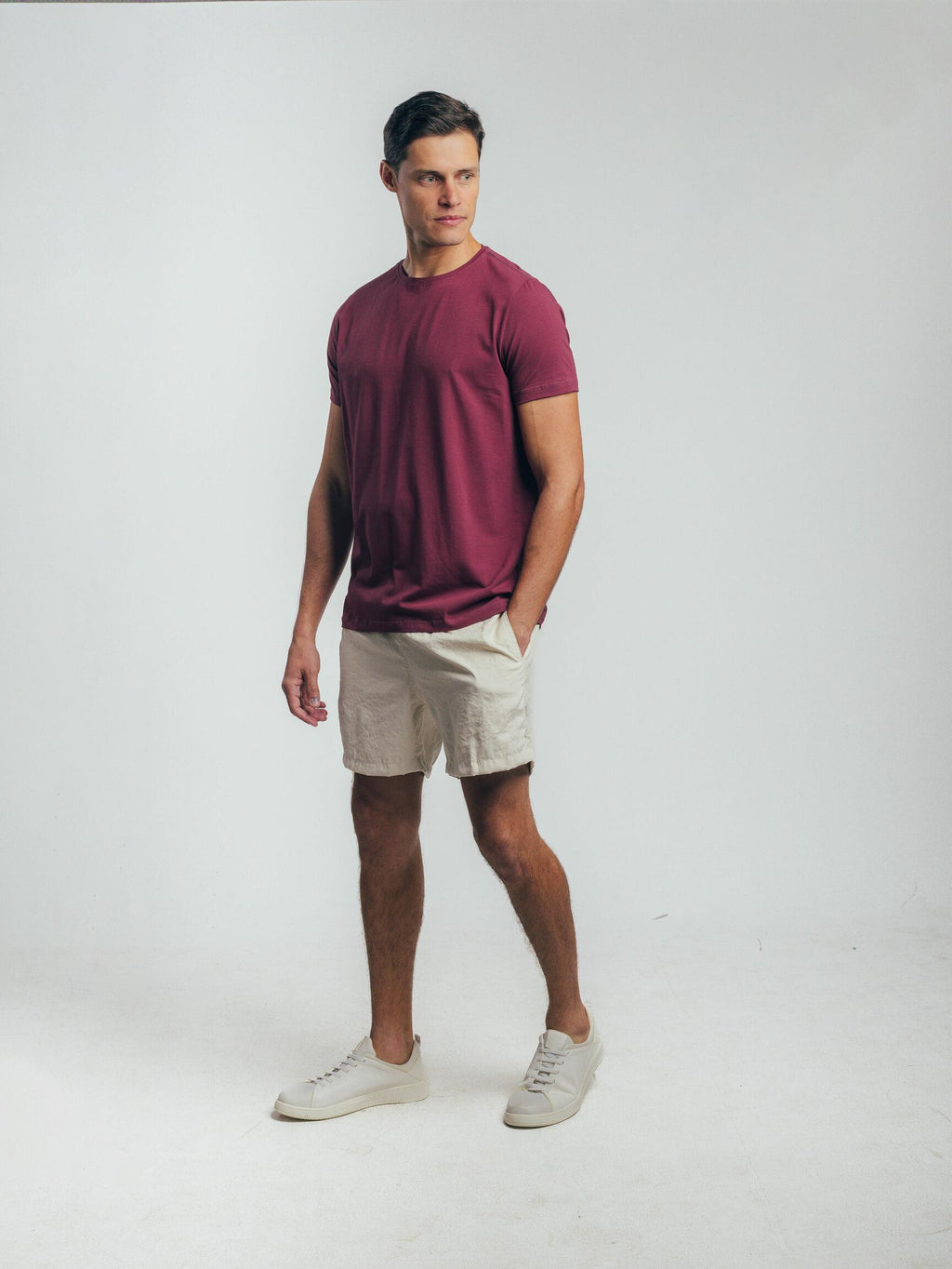 Camiseta Egípcio Gola Redonda Cabernet