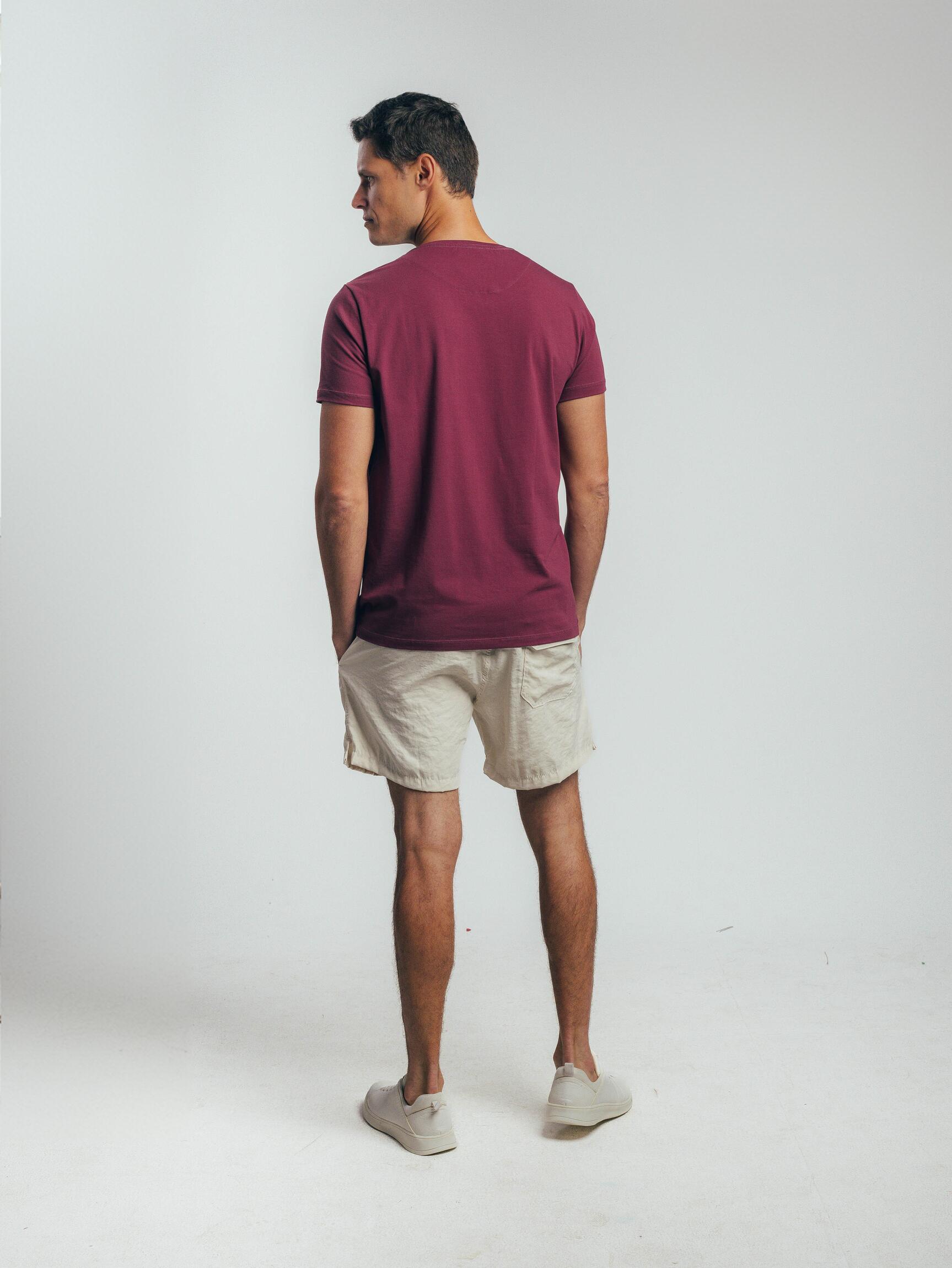 Camiseta Egípcio Gola Redonda Cabernet