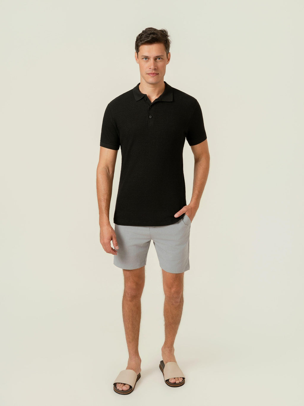 Polo Griglia Nero