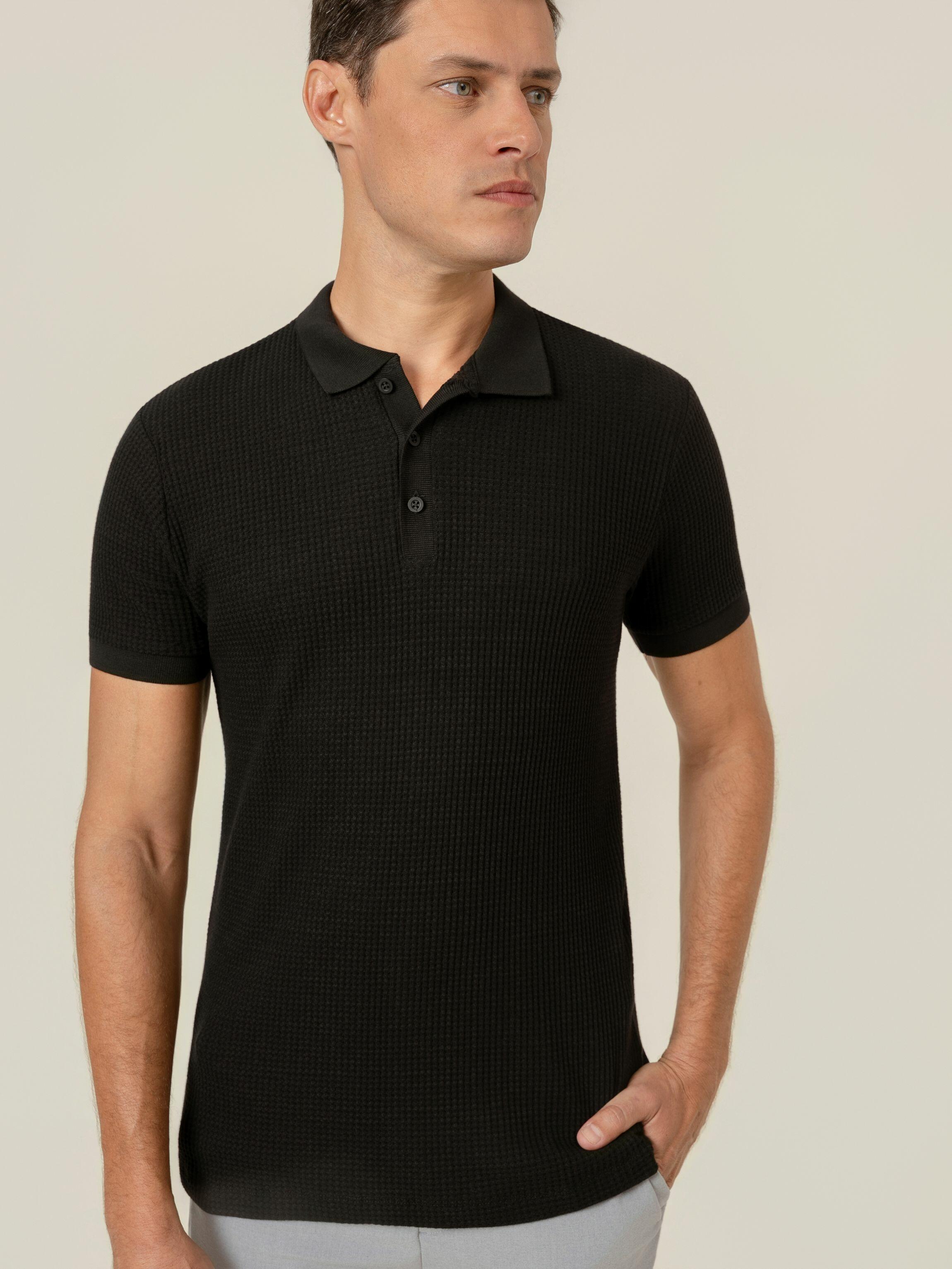 Polo Griglia Nero