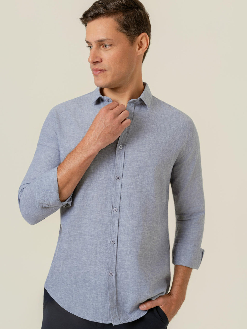 Camisa de Botão ML Linho Pienza Flint