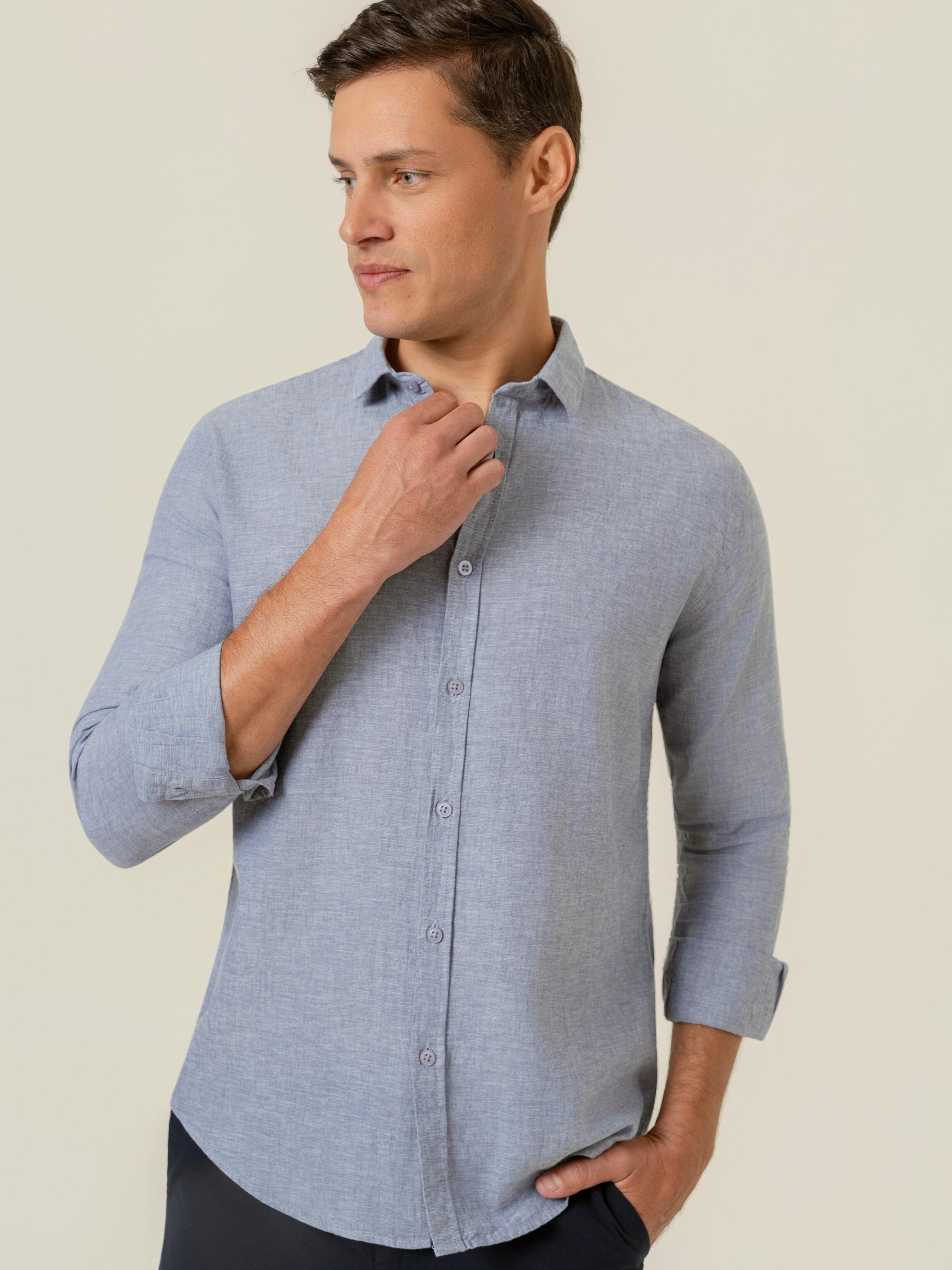 Camisa de Botão ML Linho Pienza Flint