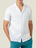 Camisa de Botão MC Cubana Puro Linho White