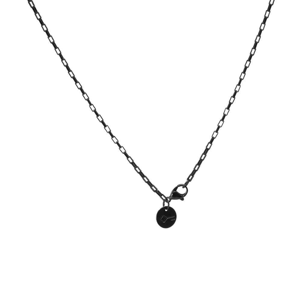 Colar Harmony de Aço Preto e Pedra Ágata Preta