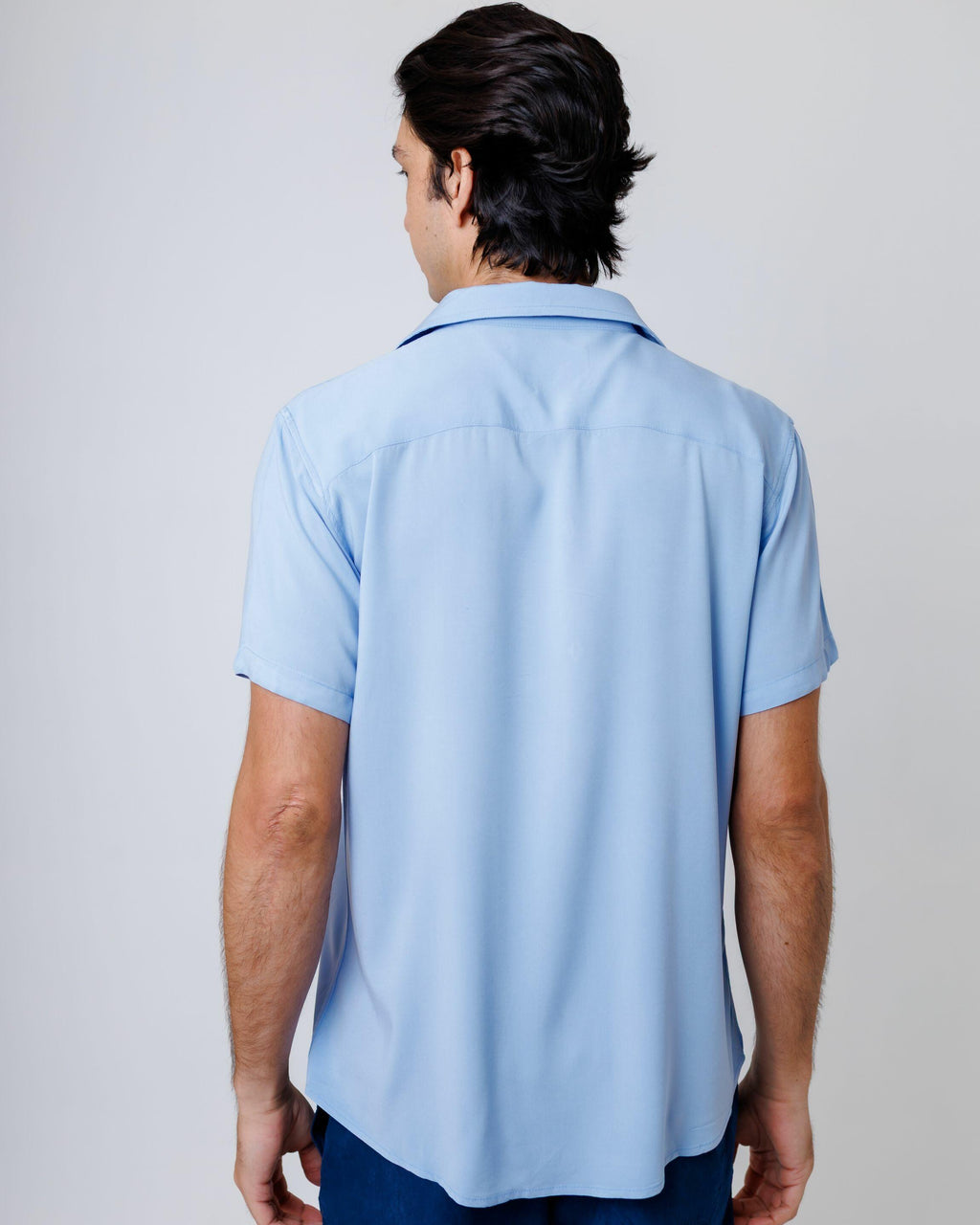 Camisa de Botão MC Viscose Basic Cb Mc Visc Arctic