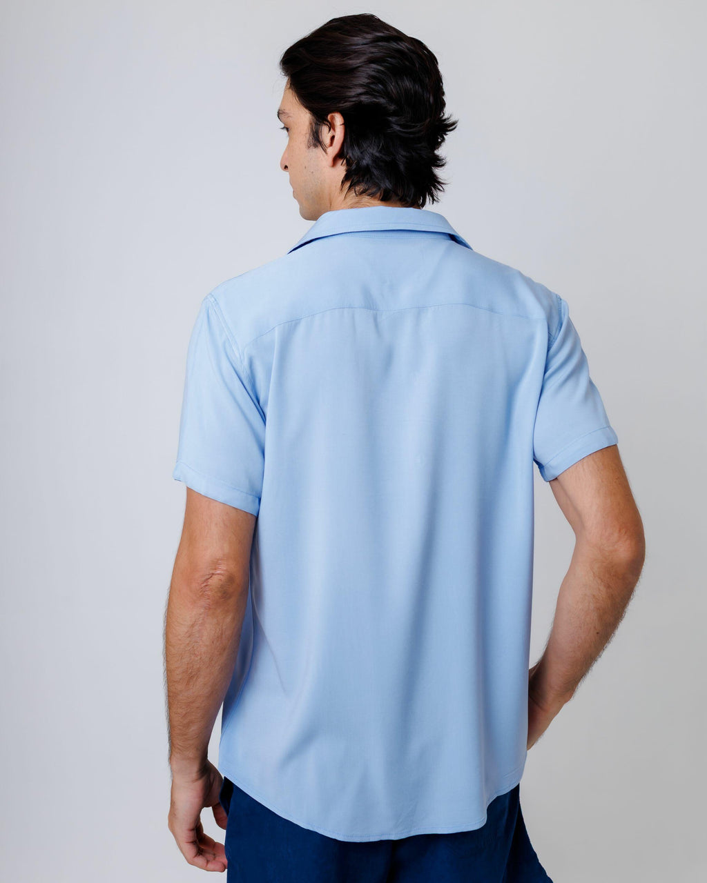 Camisa de Botão MC Viscose Basic Cb Mc Visc Arctic