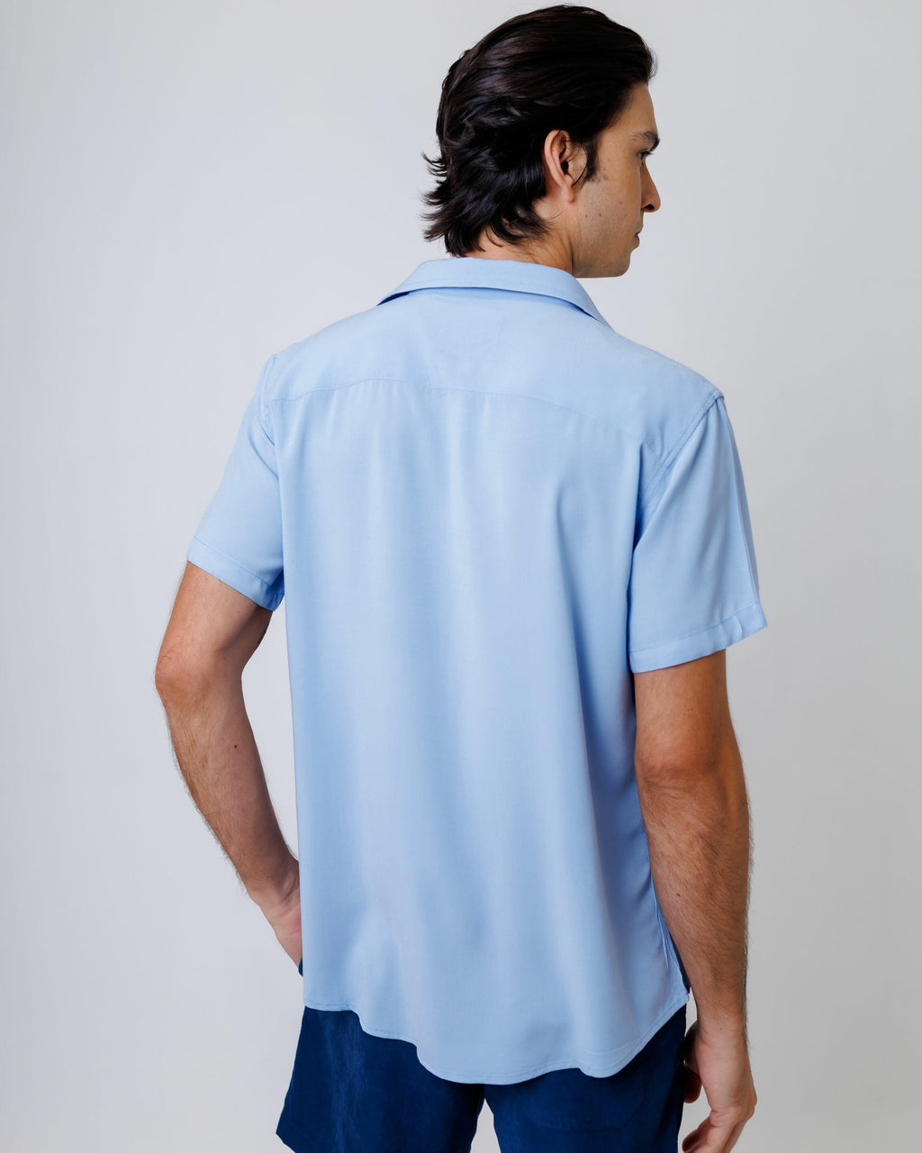 Camisa de Botão MC Viscose Basic Cb Mc Visc Arctic