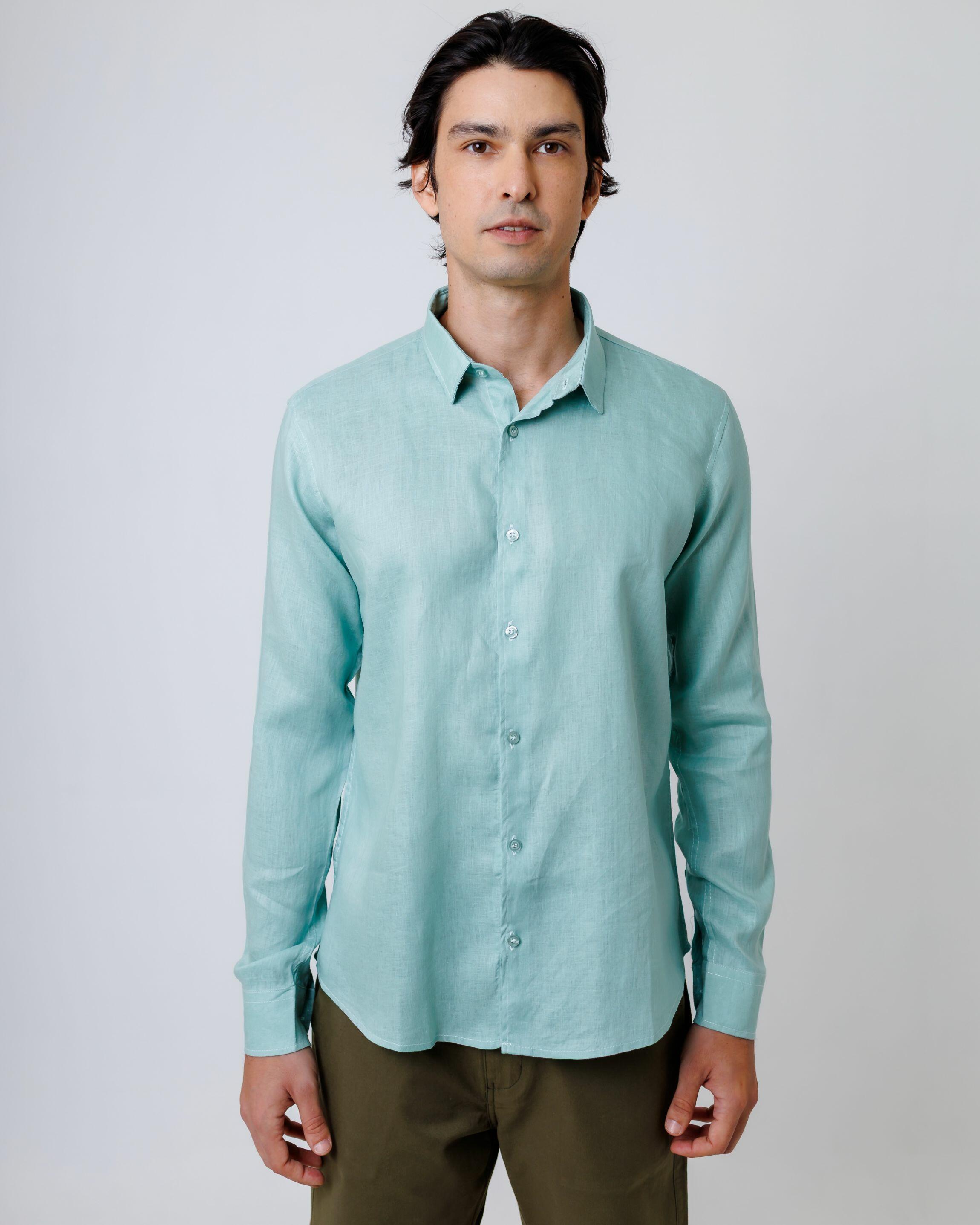 Camisa de Botão ML Puro Linho Mint