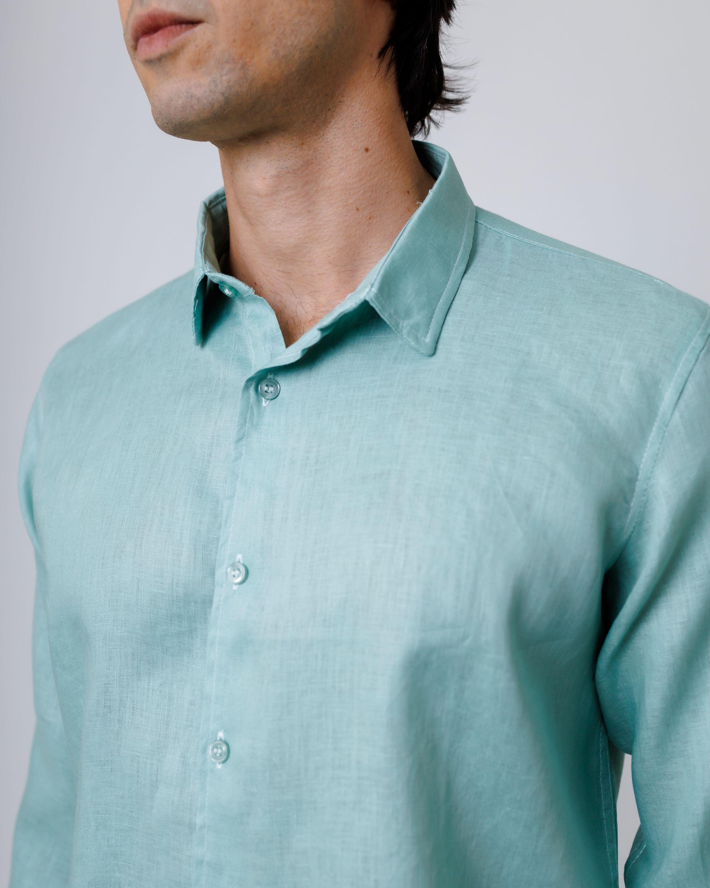 Camisa de Botão ML Puro Linho Mint
