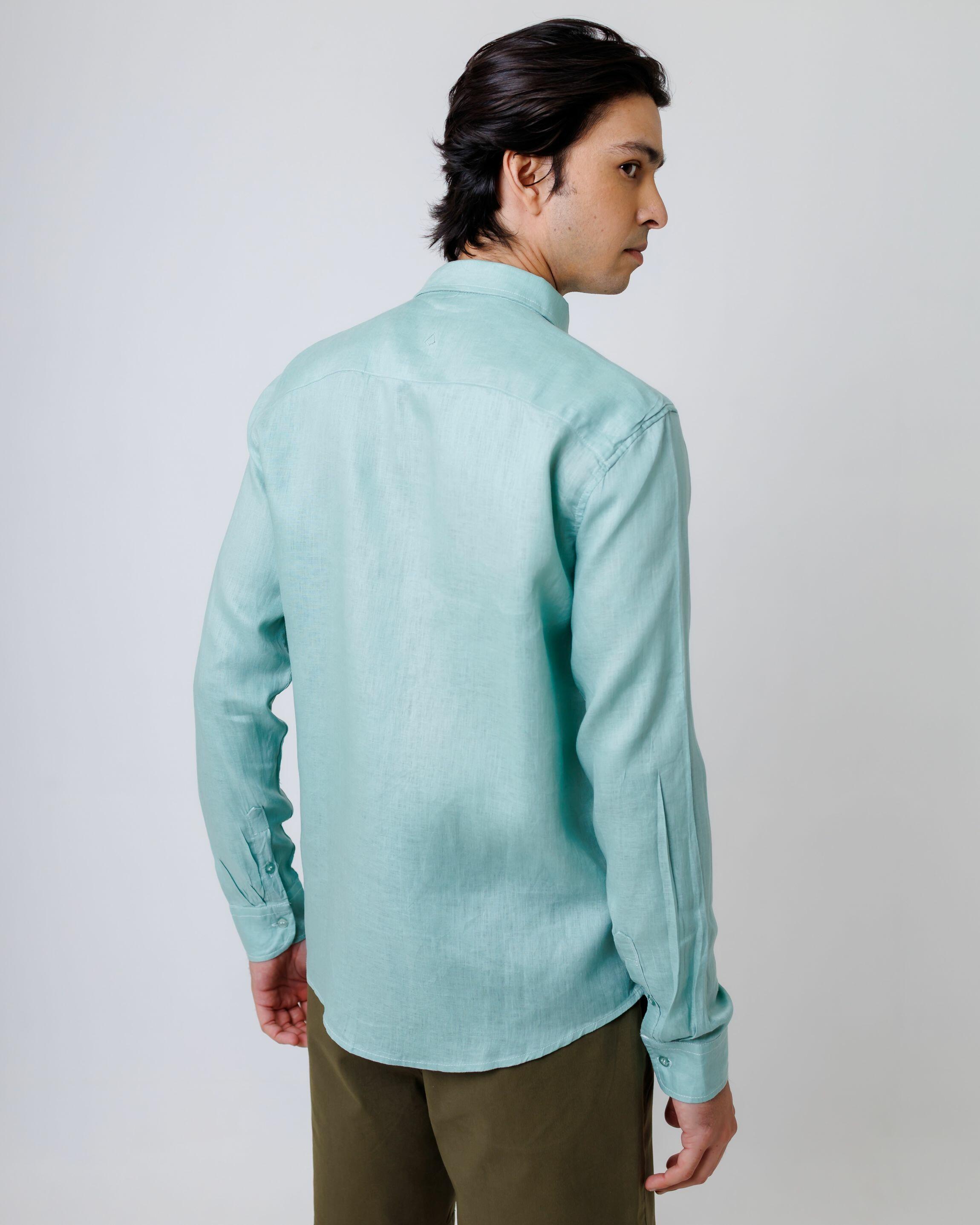 Camisa de Botão ML Puro Linho Mint