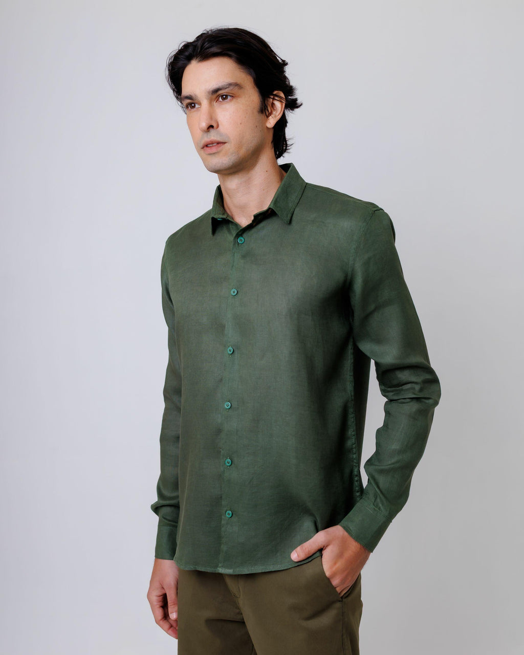 Camisa de Botão ML Puro Linho Allig