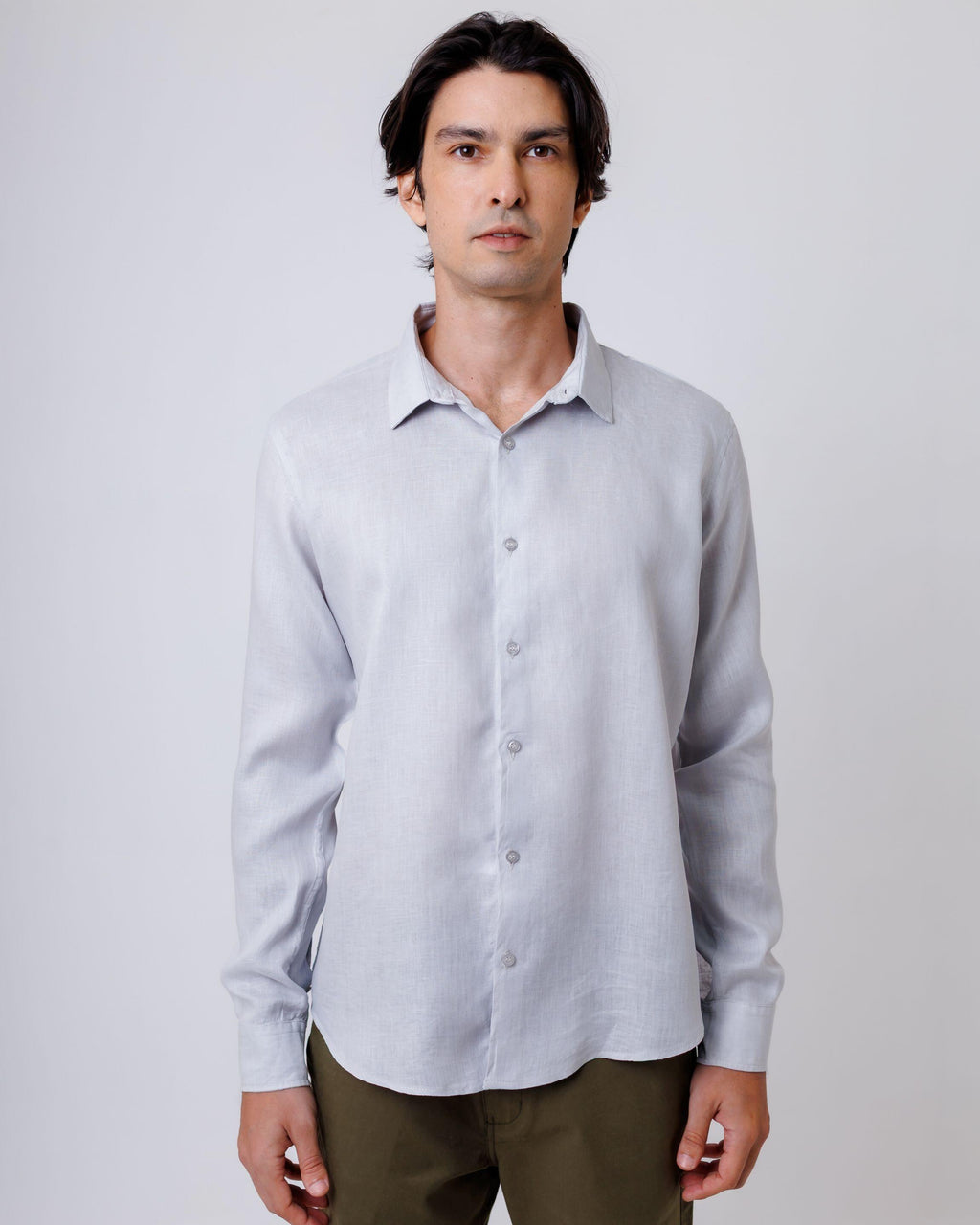 Camisa de Botão ML Puro Linho Rain