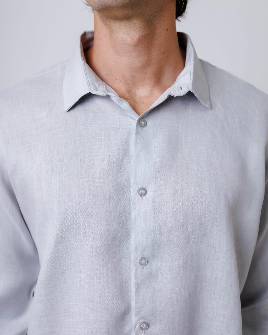 Camisa de Botão ML Puro Linho Rain