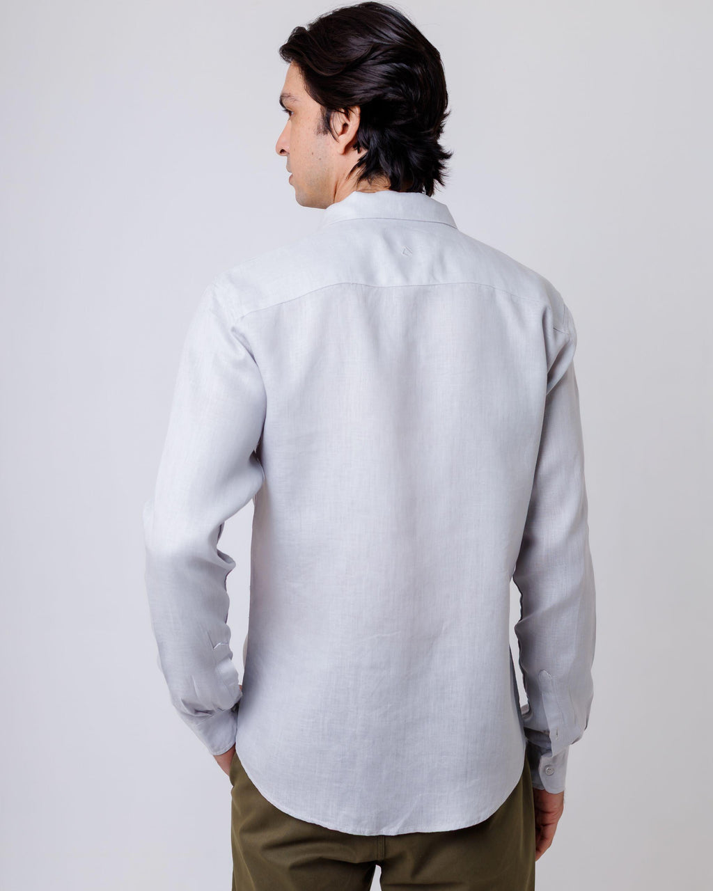 Camisa de Botão ML Puro Linho Rain