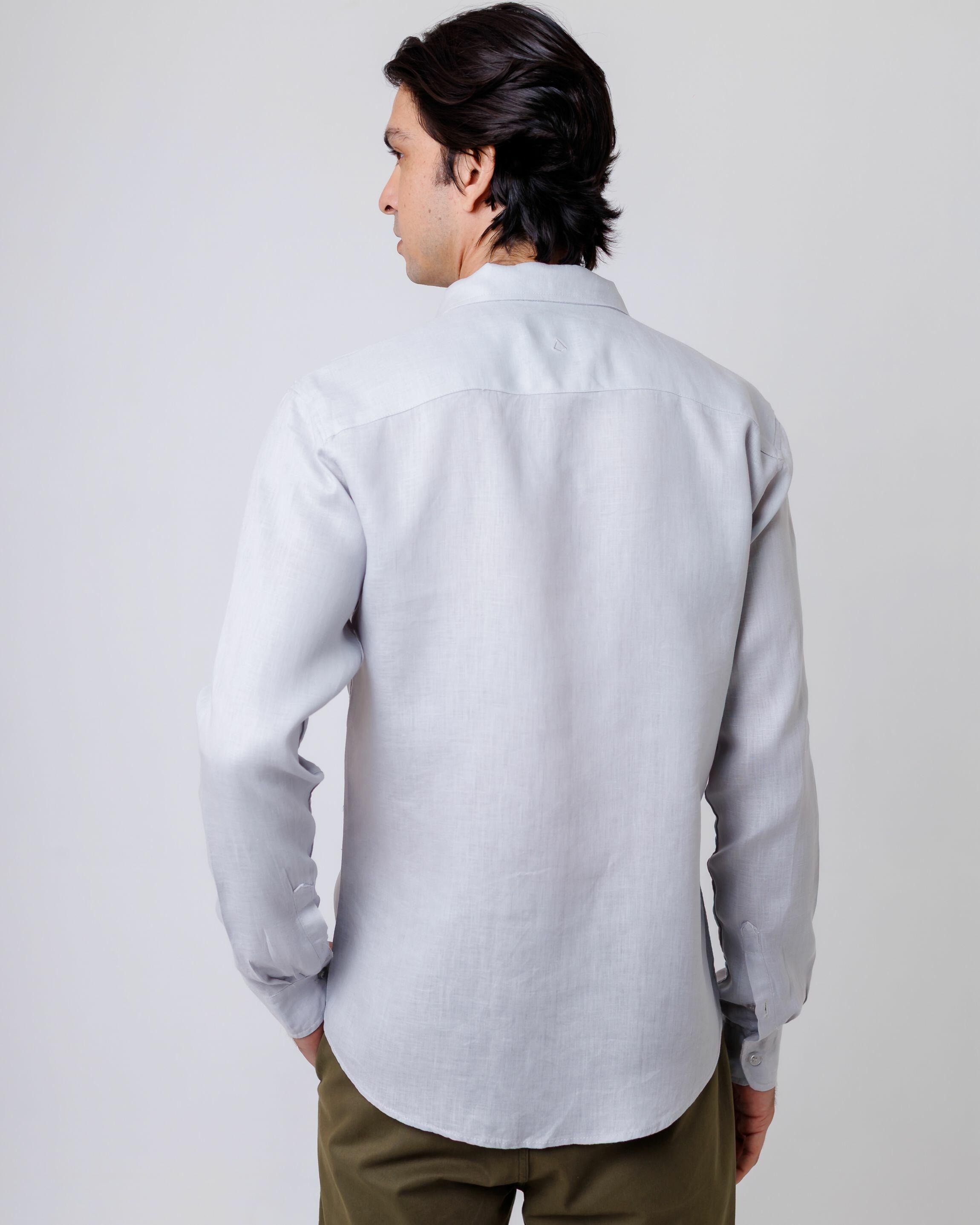 Camisa de Botão ML Puro Linho Rain