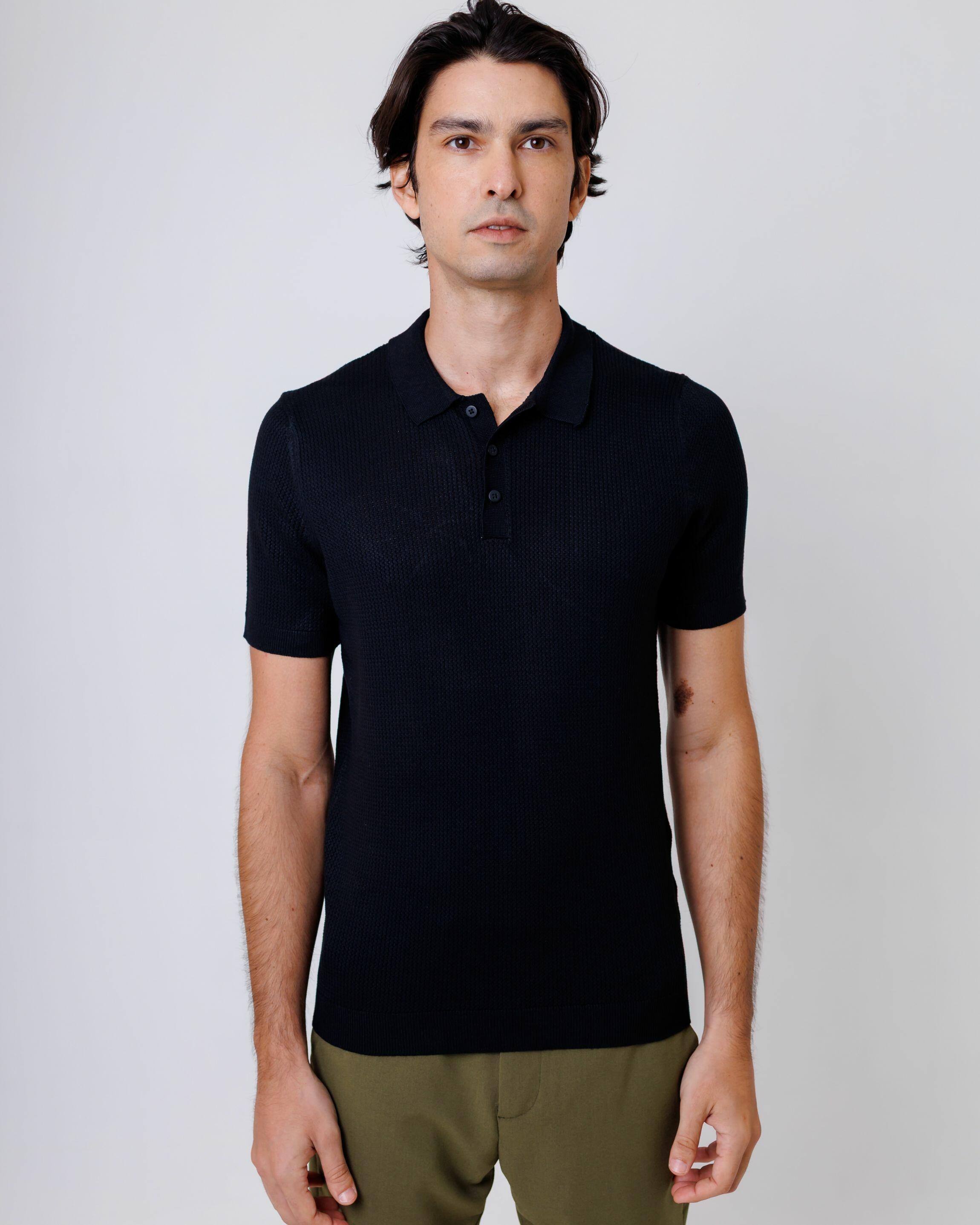 Polo Tricot Polo Black
