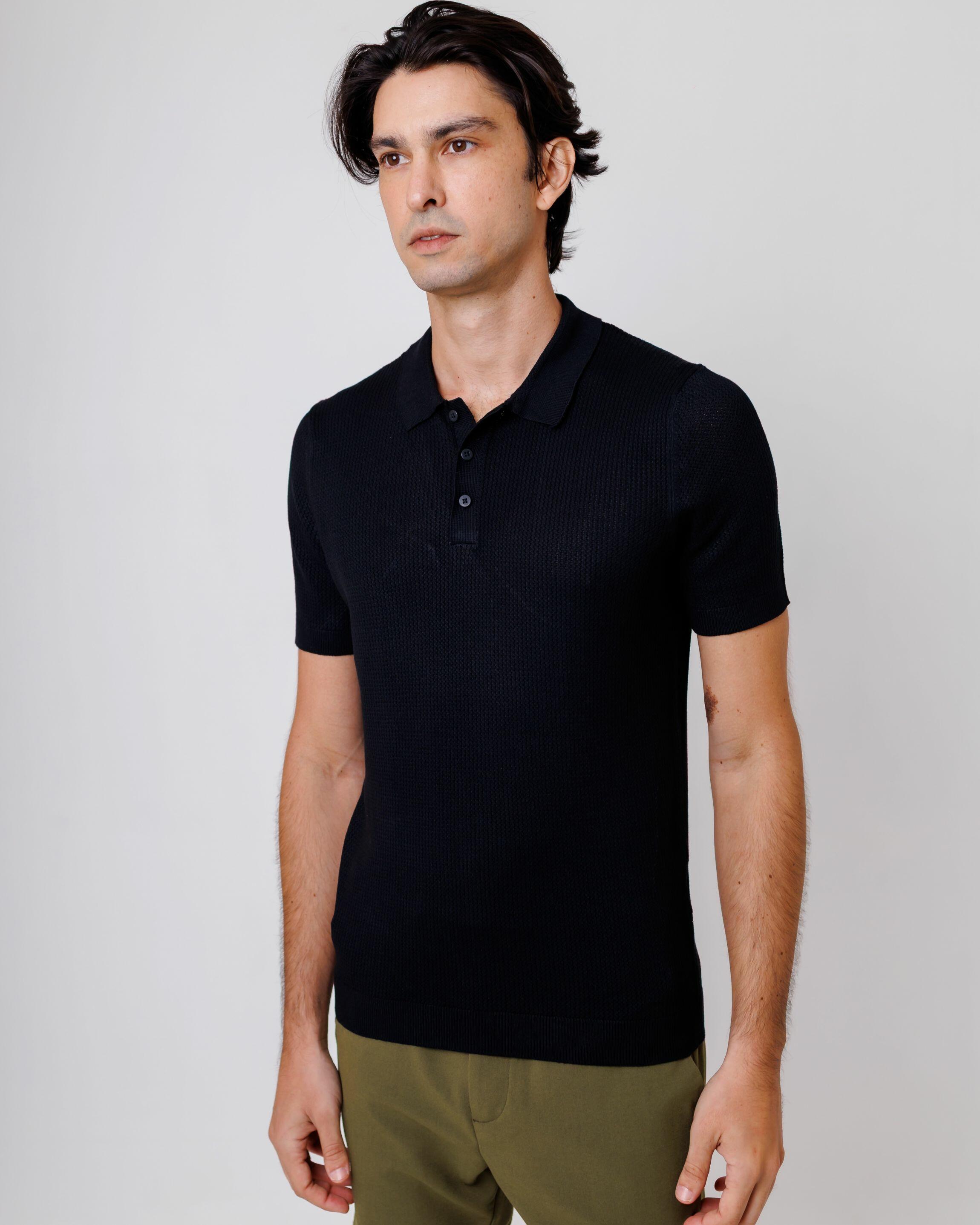 Polo Tricot Polo Black