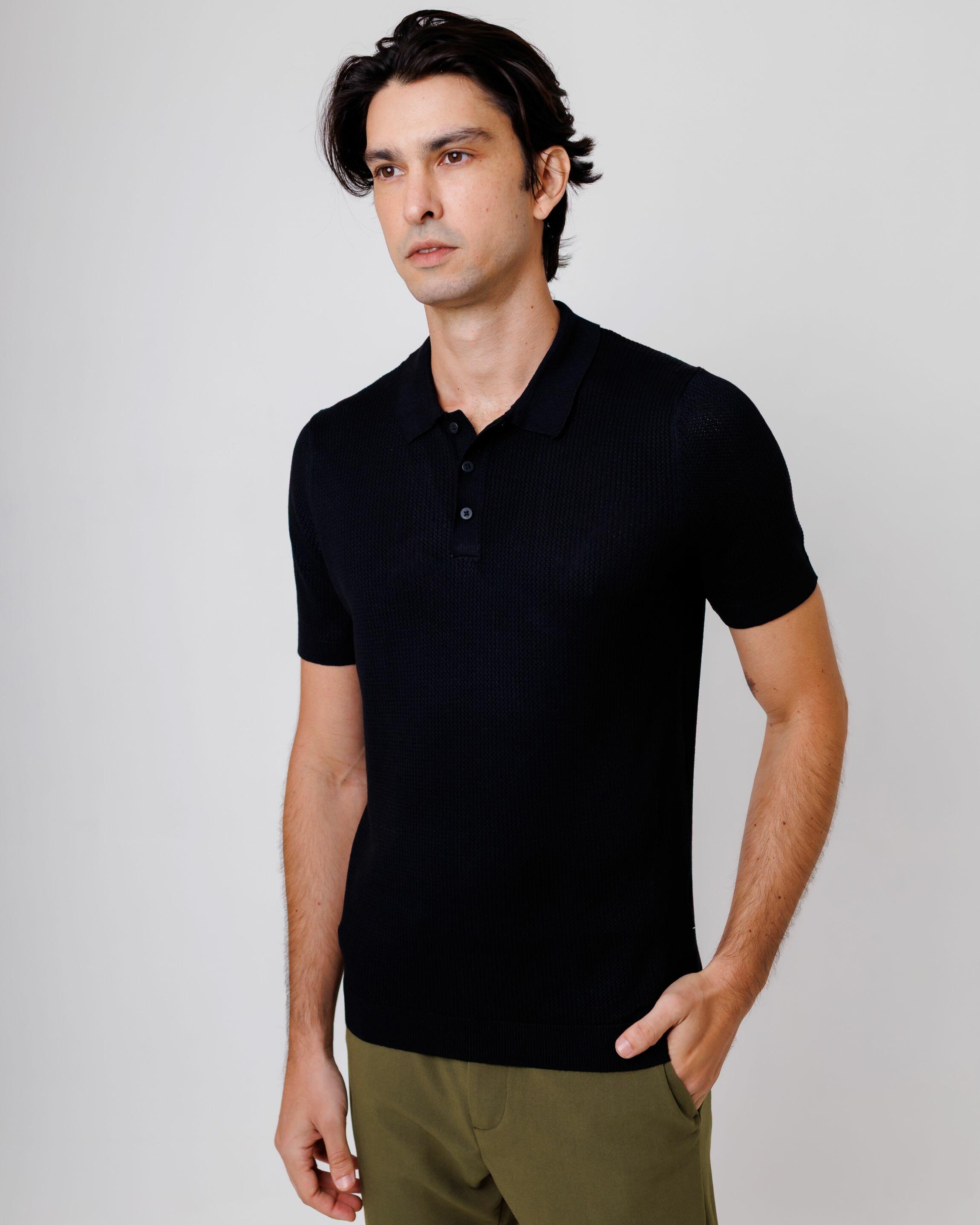 Polo Tricot Polo Black