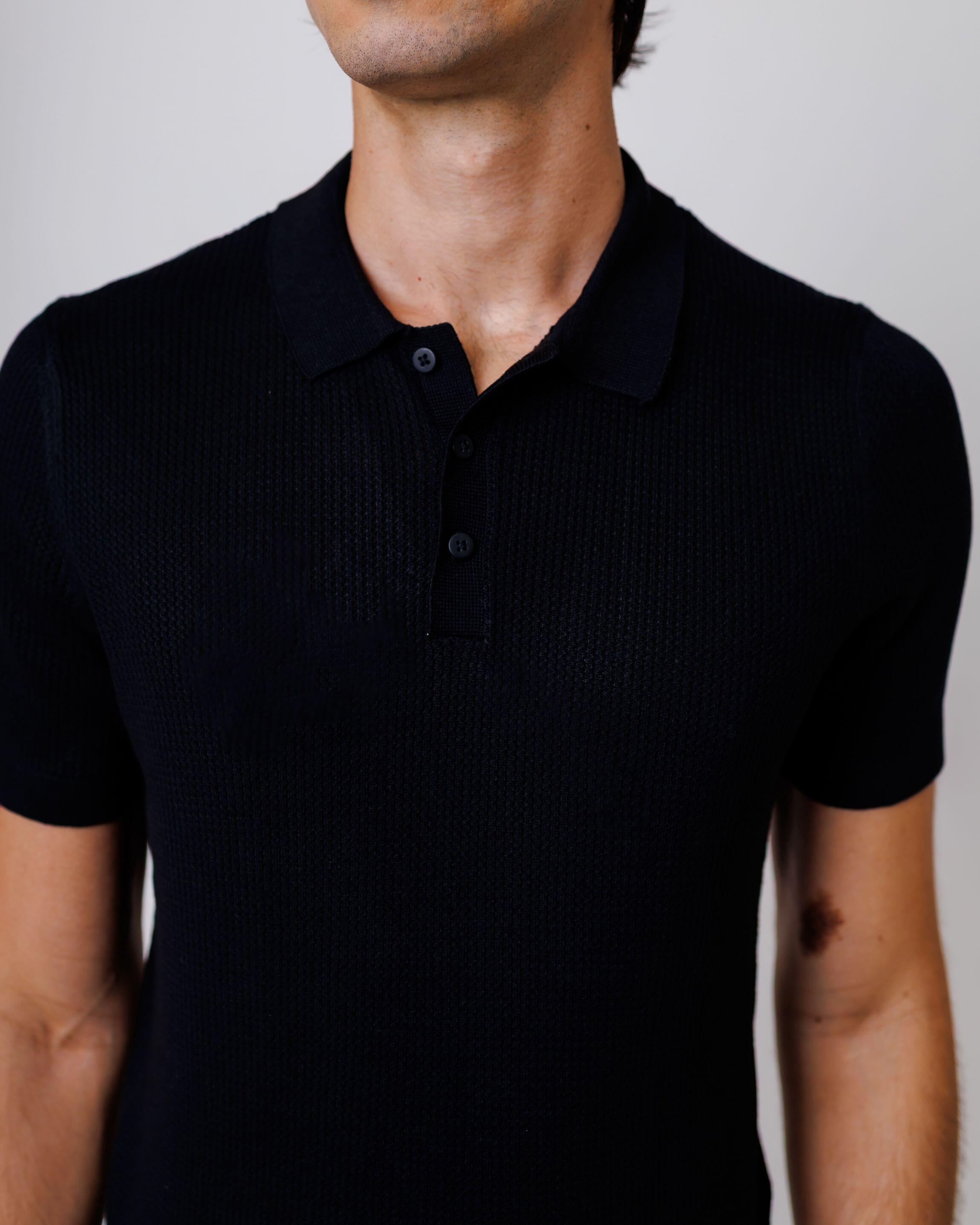 Polo Tricot Polo Black
