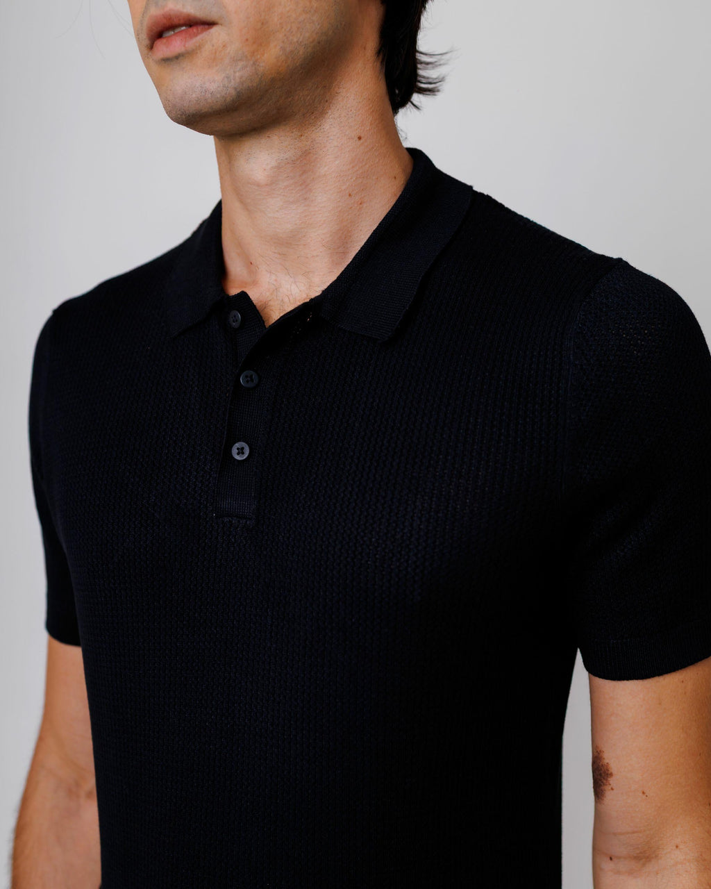 Polo Tricot Polo Black