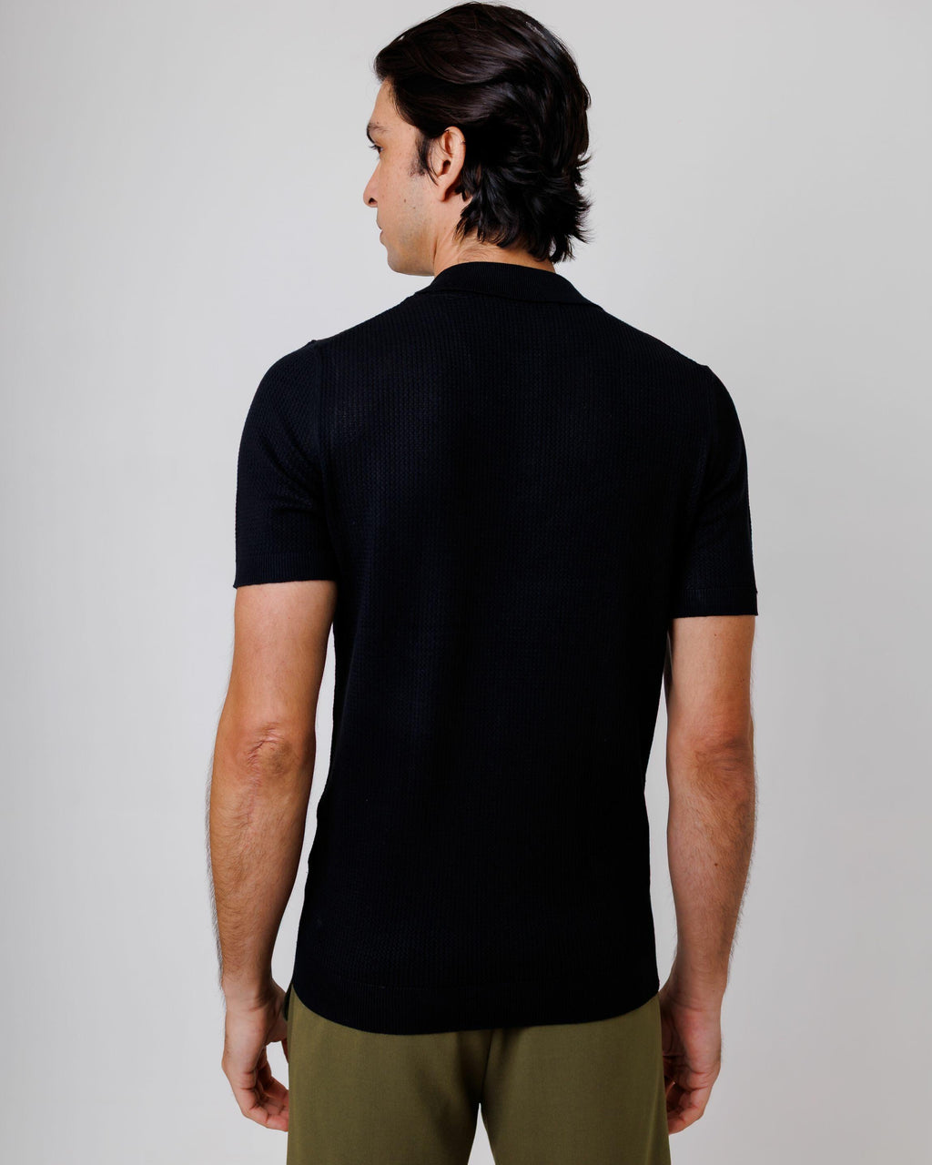 Polo Tricot Polo Black
