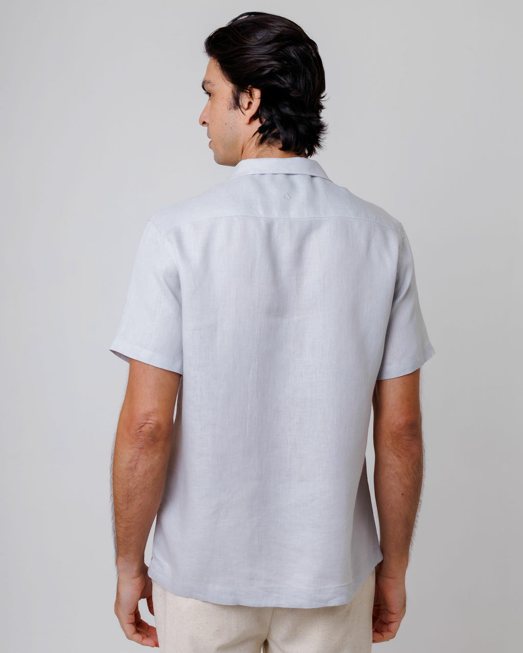 Camisa de Botão MC Cubana Puro Linho Rain