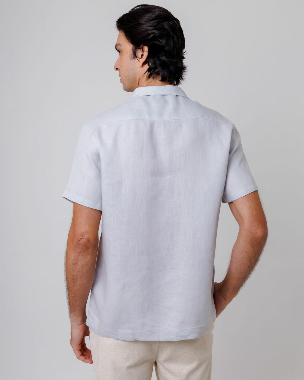 Camisa de Botão MC Cubana Puro Linho Rain
